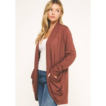 Ruched Cardigan