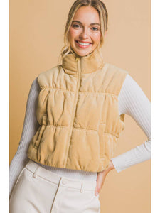 Corduroy Puffer Vest