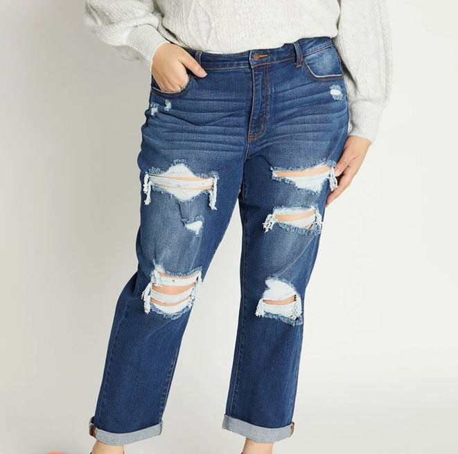 Curvy 90's Super High Rise Boyfriend Jean