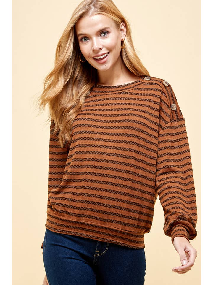 Striped Knit Top