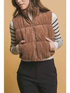 Corduroy Puffer Vest